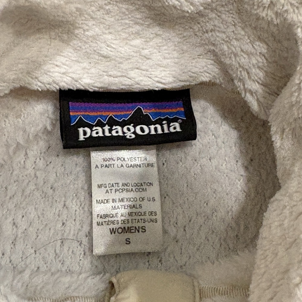 Patagonia ReTool Snap-T Pullover Fleece Sweatshirt Womens Small White Polartec - Picture 4 of 8